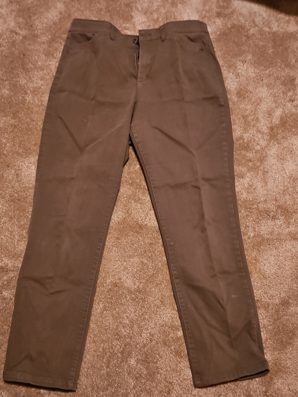 Christopher & Banks Women's Chinos in Olive Green